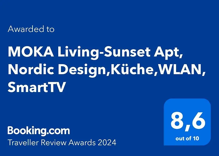 Moka Living-Sunset Apt, Nordic Design,Kueche,Wlan, Smarttv